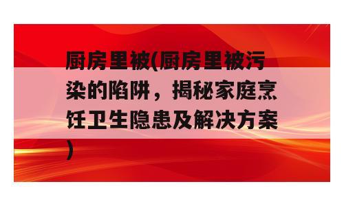 厨房里被(厨房里被污染的陷阱，揭秘家庭烹饪卫生隐患及解决方案)