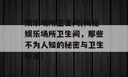 娱乐场所卫生间(揭秘娱乐场所卫生间，那些不为人知的秘密与卫生标准)